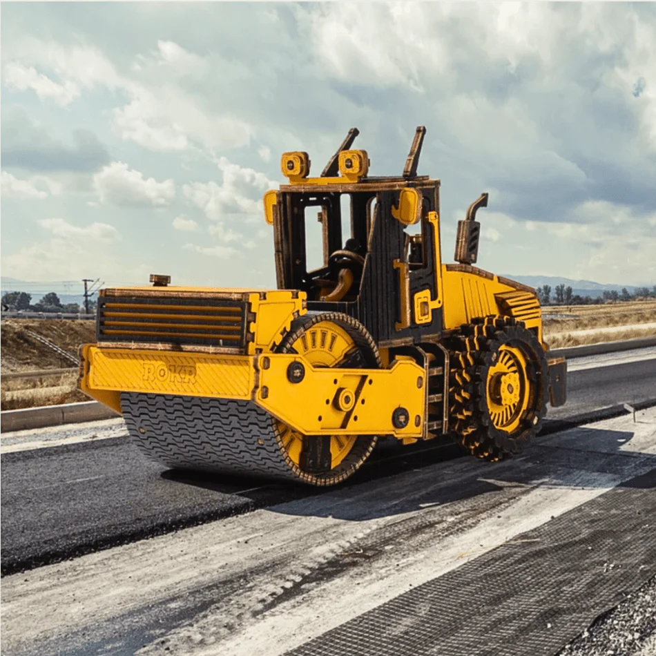 Road Roller Engineering Vehicle 3D Puzzle