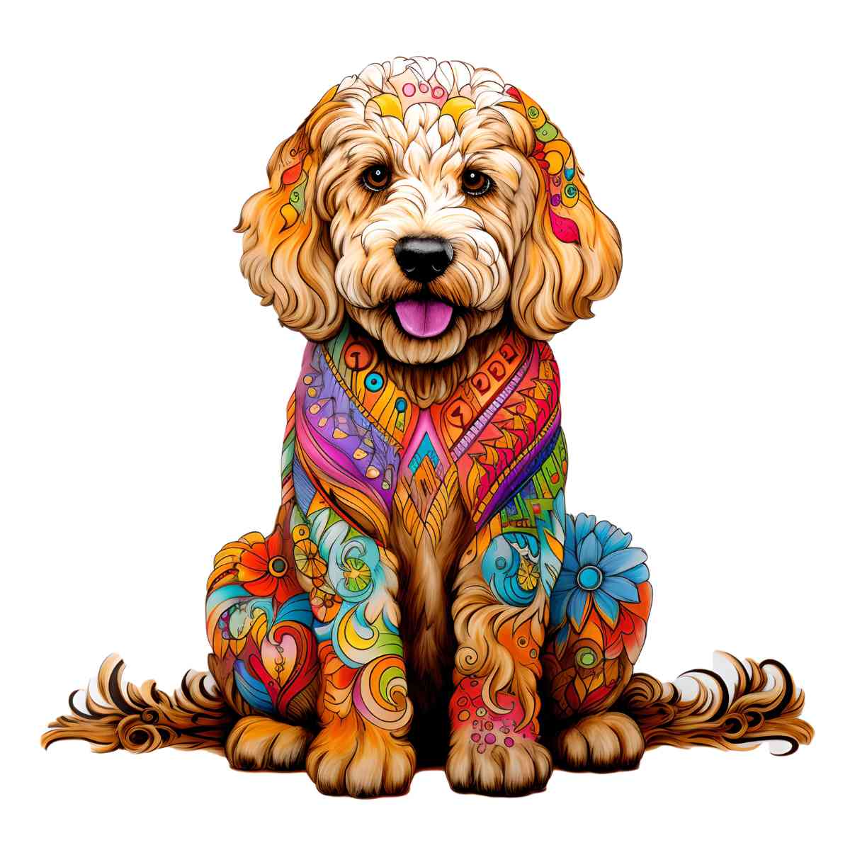 Golden Doodle Dog - Jigsaw Puzzle