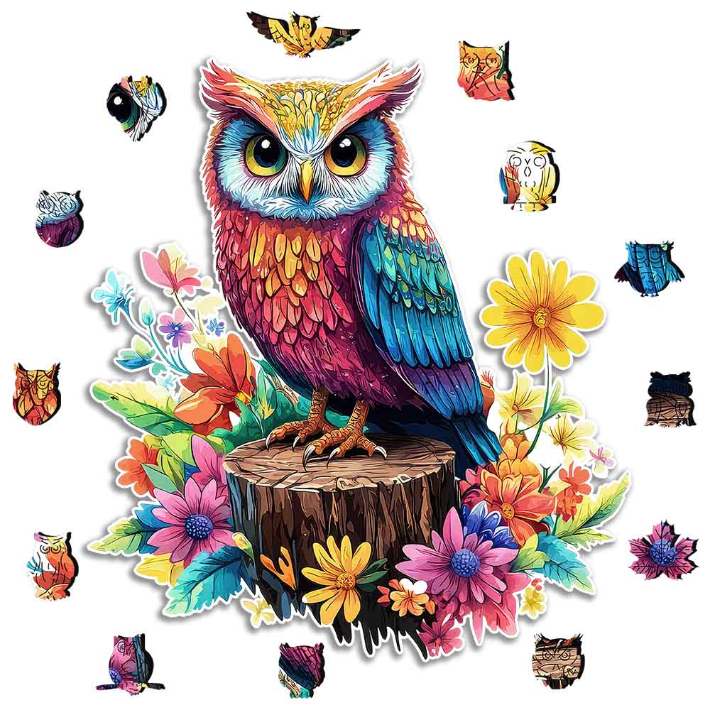 Floral Owl - Jigsaw Puzzle