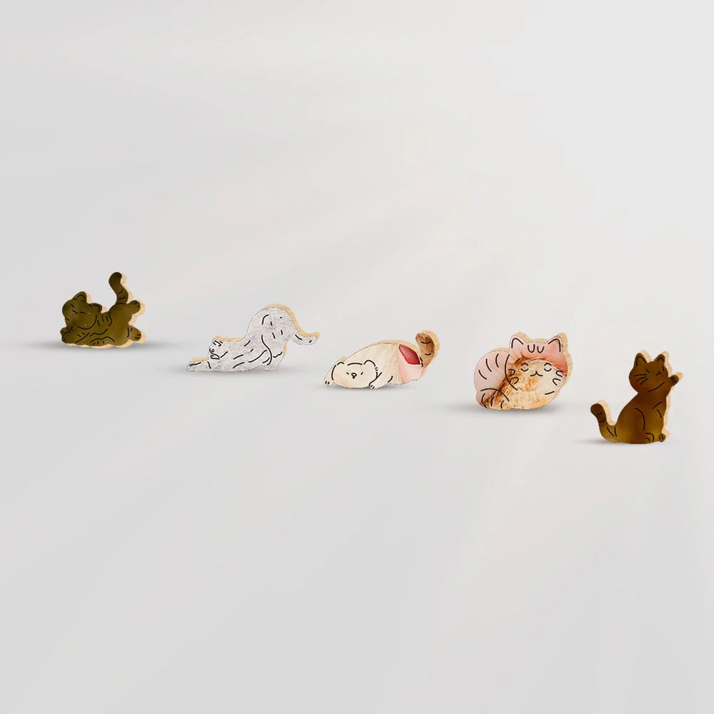 Personalized Wooden Jigsaw Puzzle – Cat Whimsies