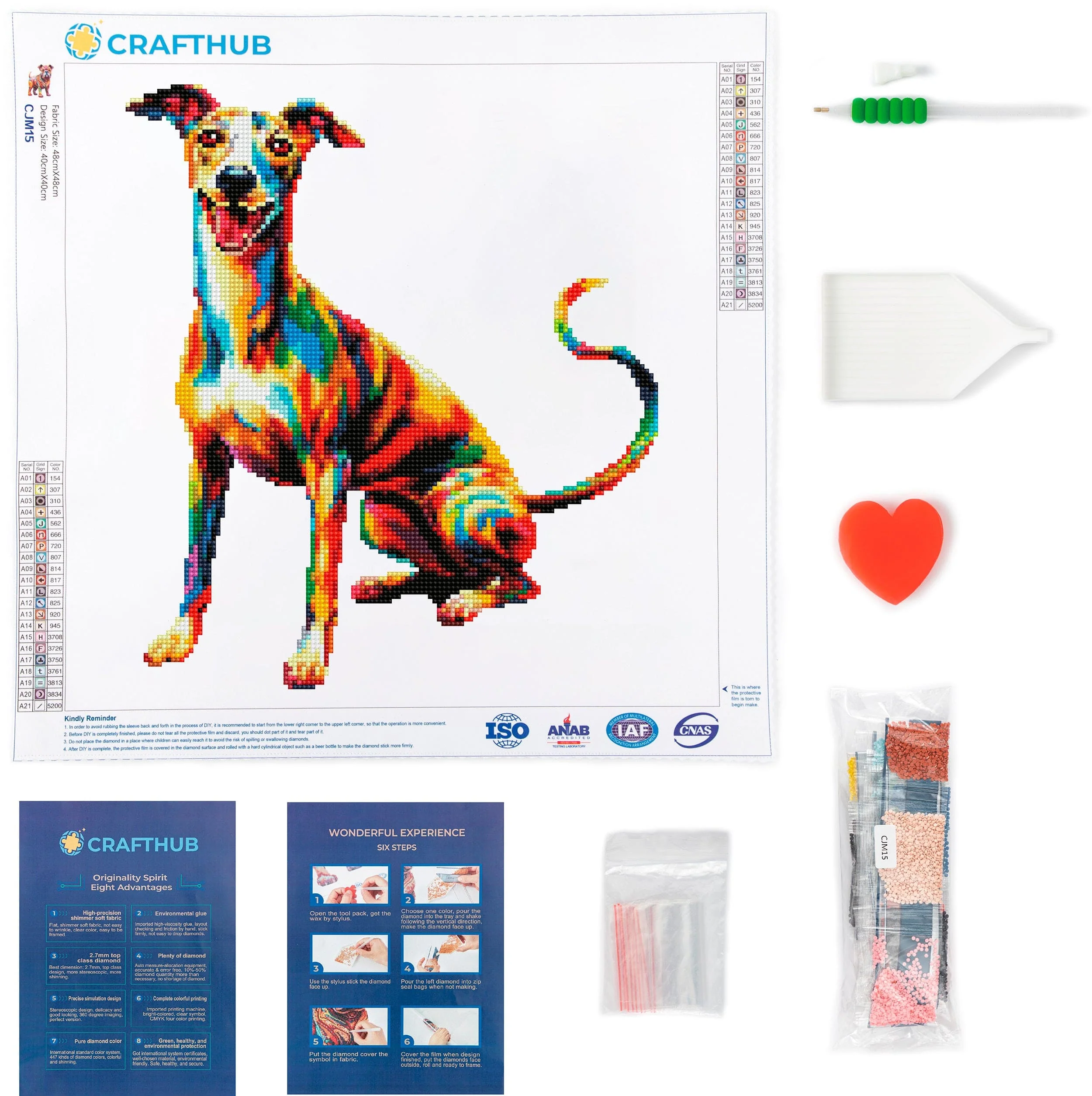 Whippet Dog - Diamond Painting Kit