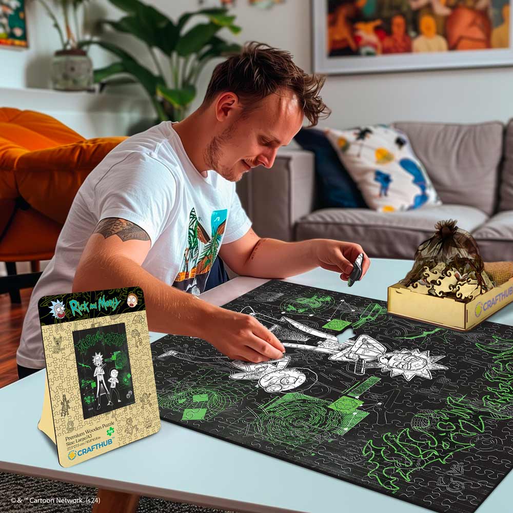 Rick and Morty - Wooden Jigsaw Puzzle