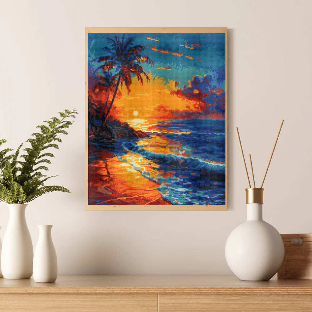 Sunset Beach - Diamond Painting Kit