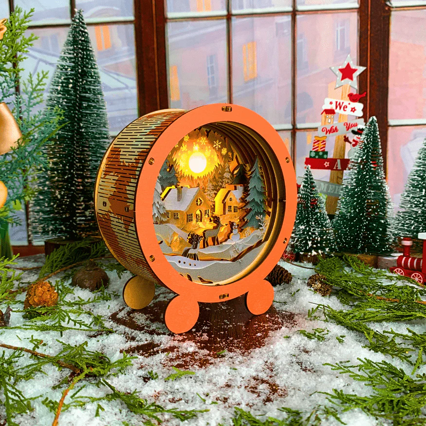 Warm Christmas - 3D Puzzle Night Lamp