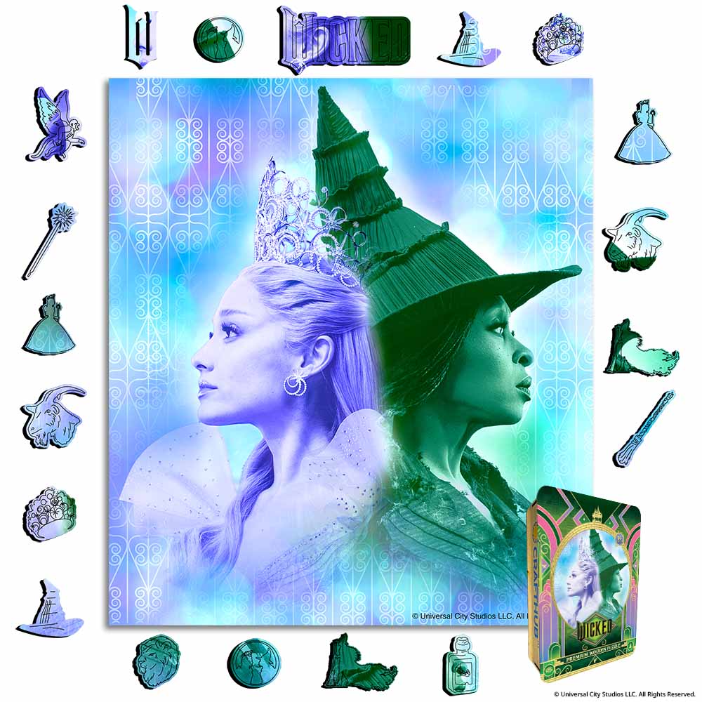Glinda & Elphaba - Wooden Jigsaw Puzzle