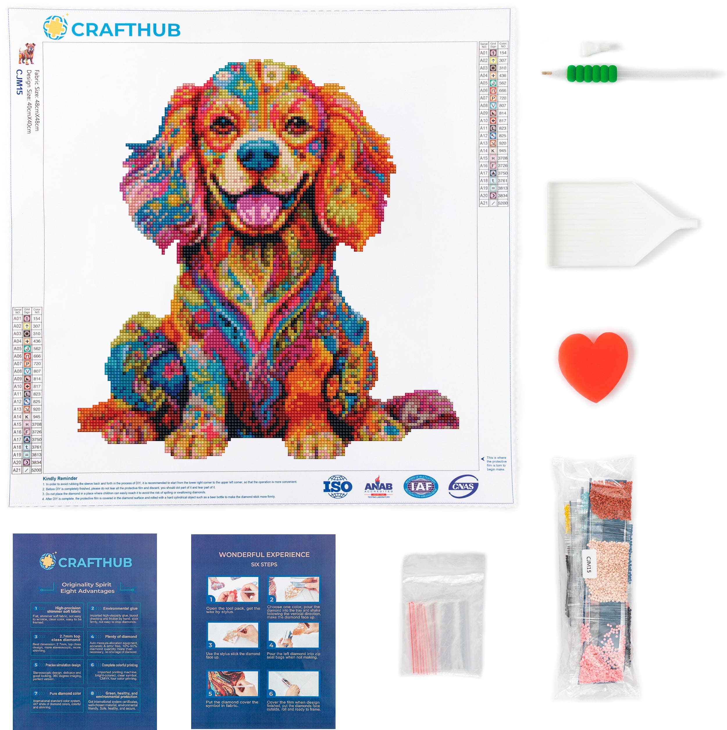 Cavalier King Charles Spaniel Dog - Diamond Painting Kit