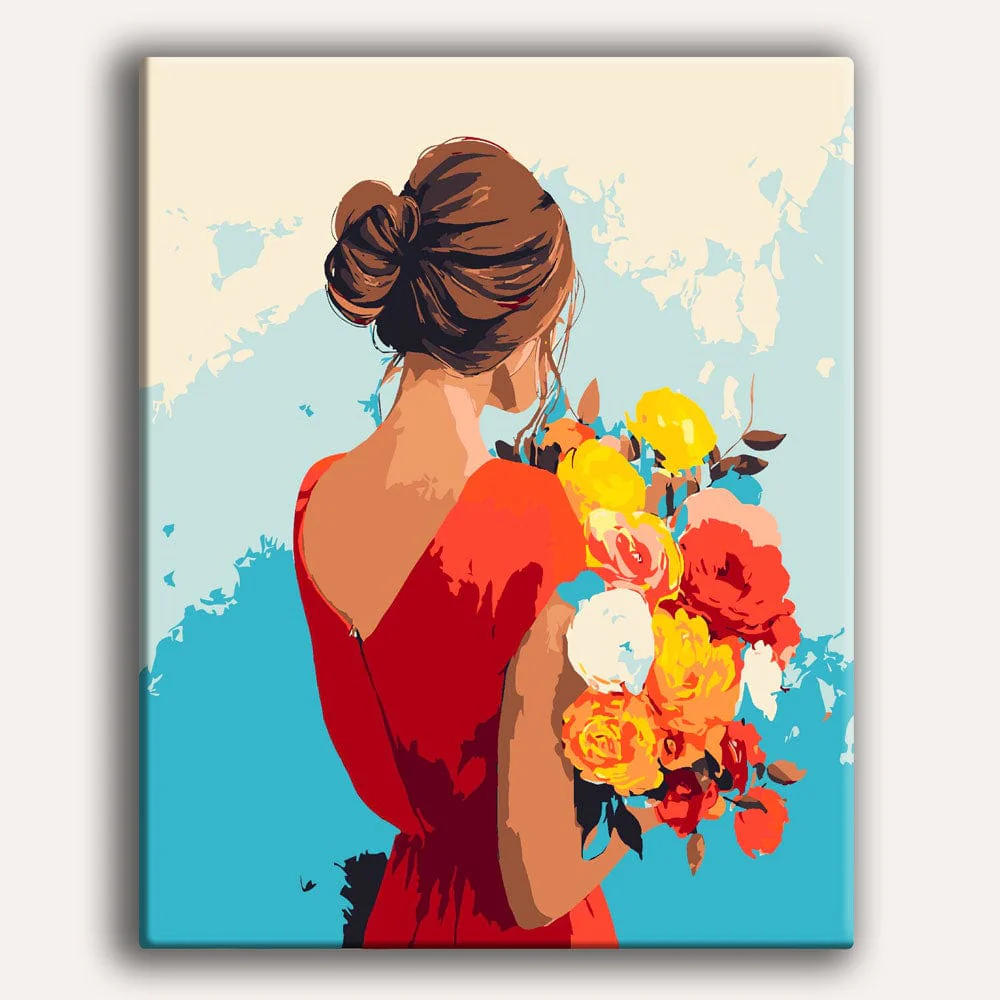 Lady In Red - Paint By Numbers Kit