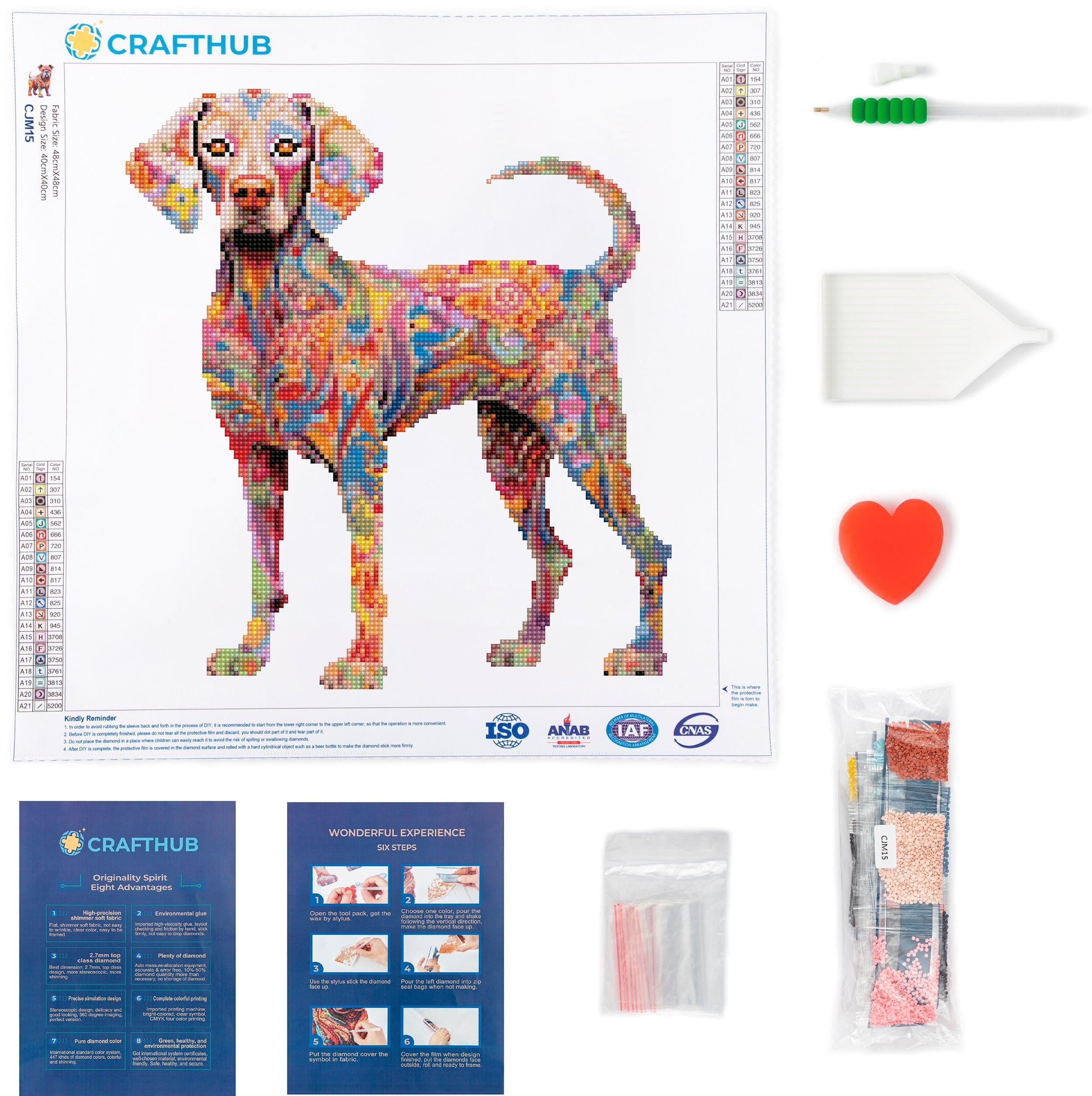 Weimaraner Dog - Diamond Painting Kit