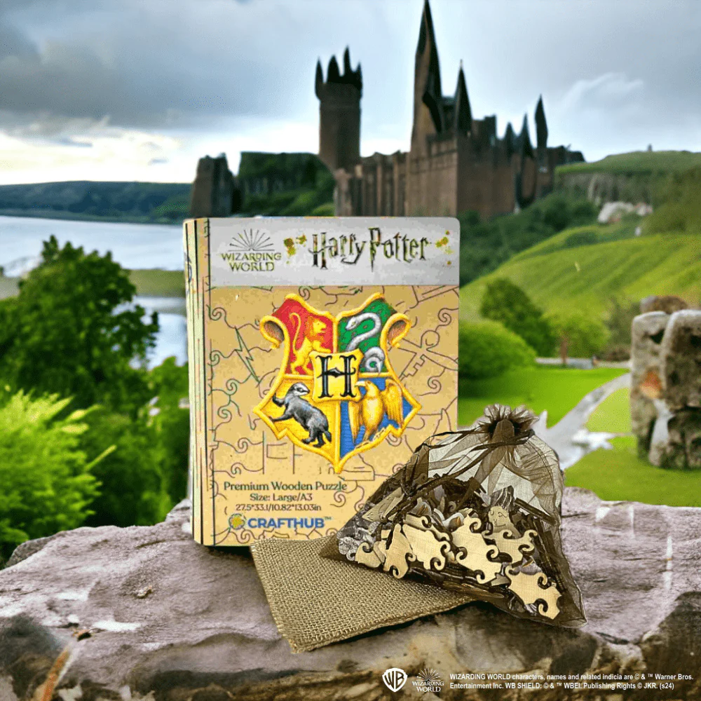Harry Potter - Hogwarts Crests Wooden Jigsaw Puzzle