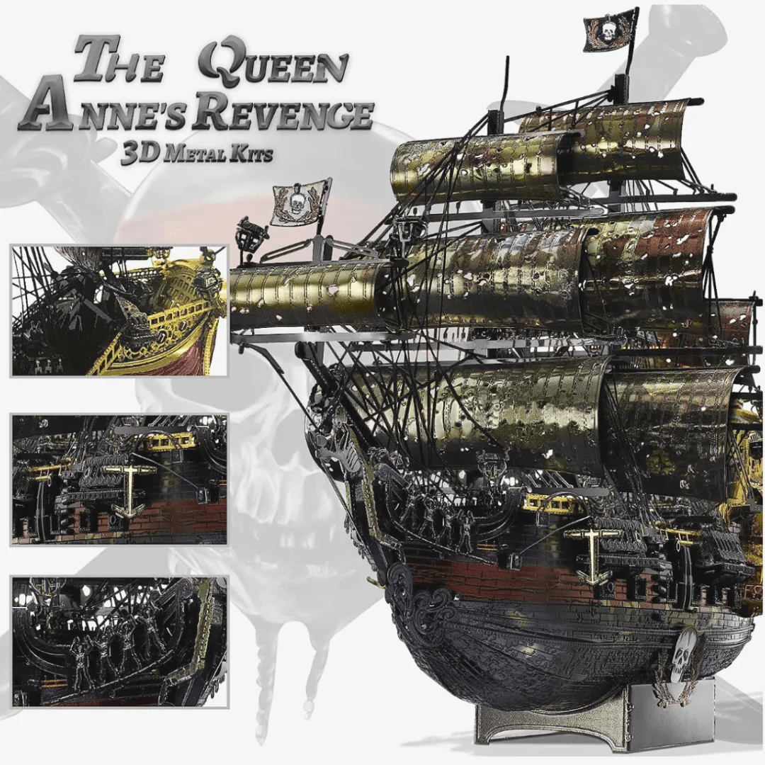 The Queen Anne's Revenge Pirate Ship 3D Watercraft Model