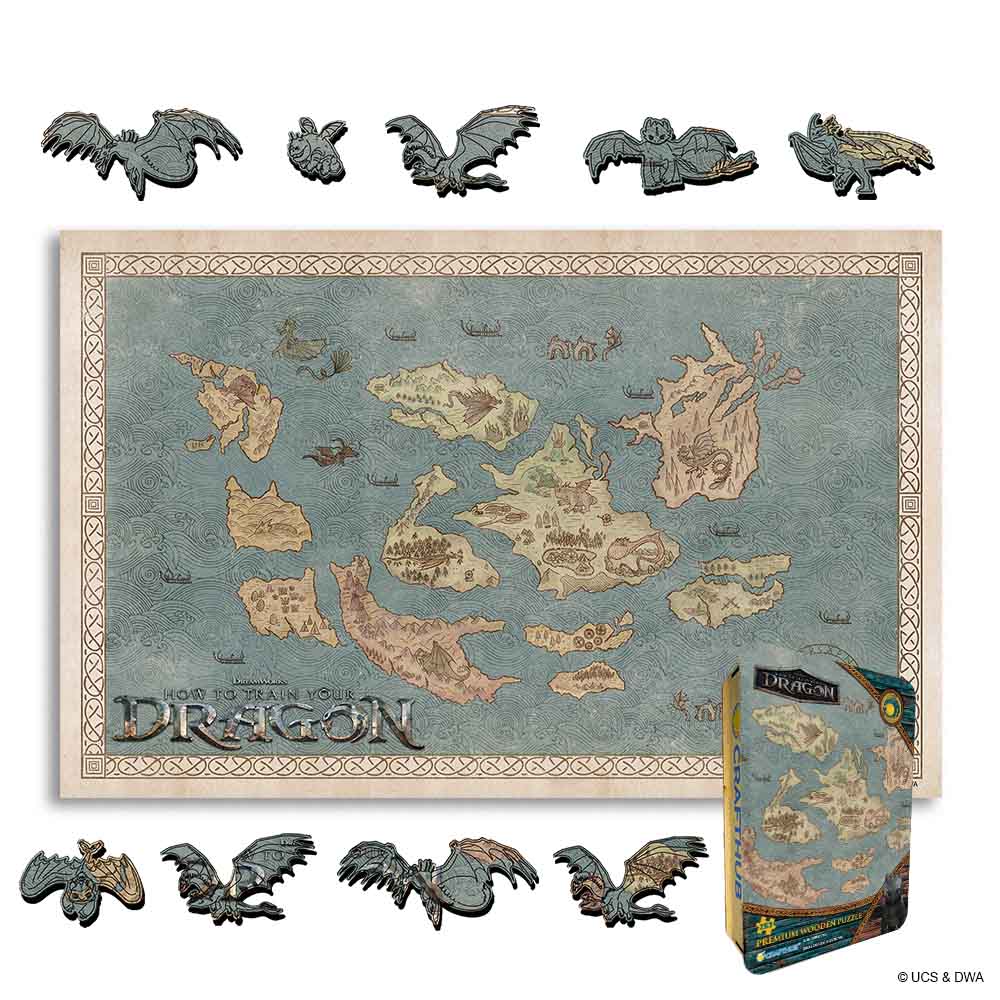Map of the Dragon World - Wooden Jigsaw Puzzle