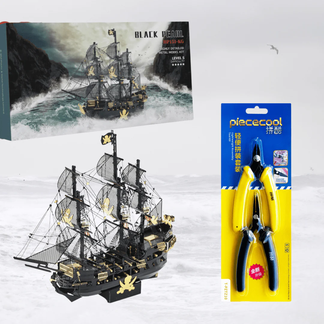 Black Pearl Pirate Ship 3D Metal Puzzle