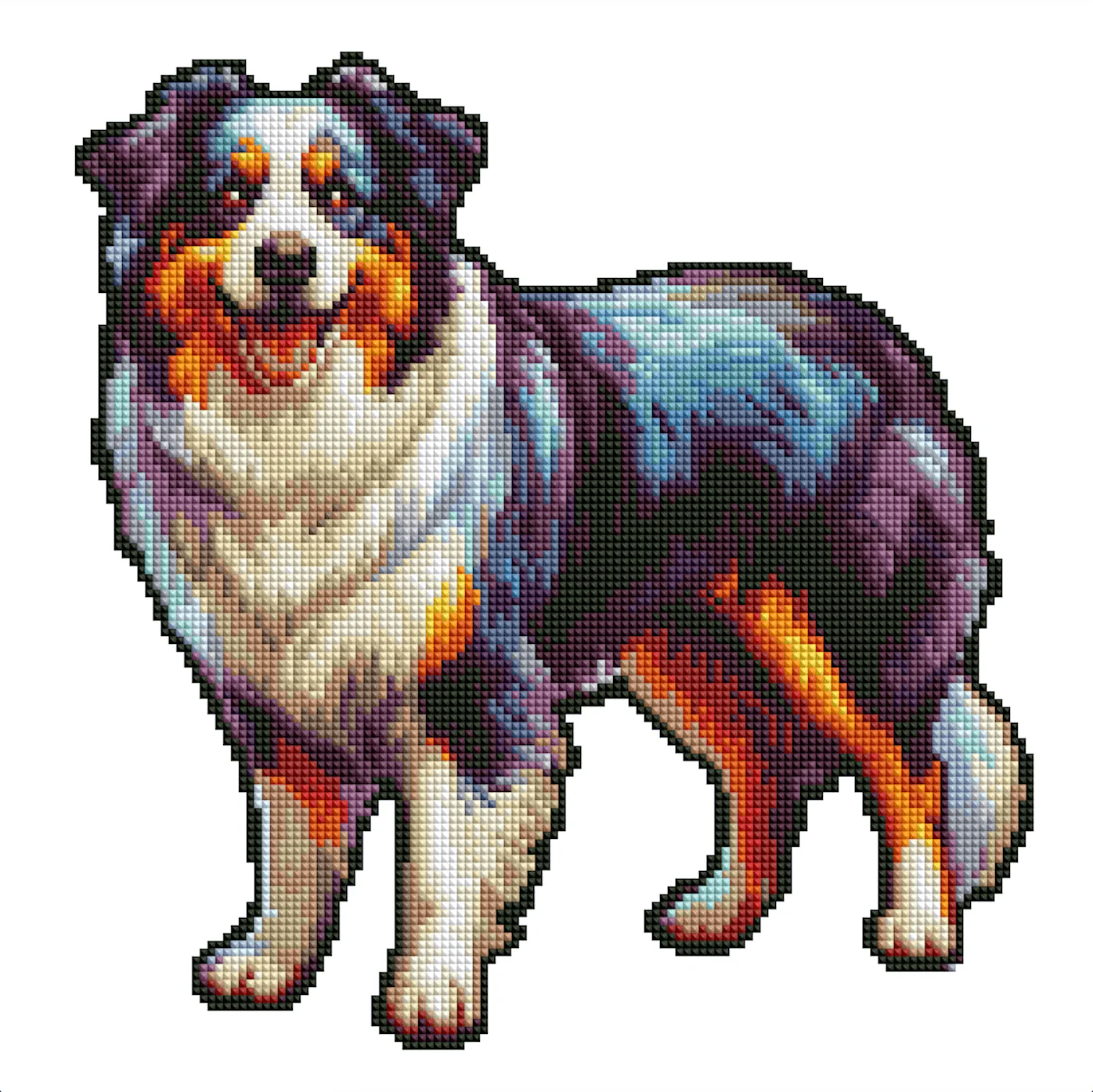 Australian Shepherd Dog - Diamond Painting Kit