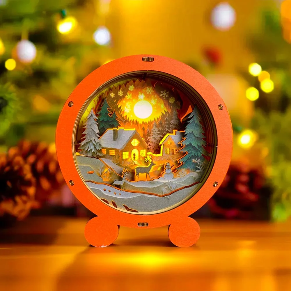 Warm Christmas - 3D Puzzle Night Lamp
