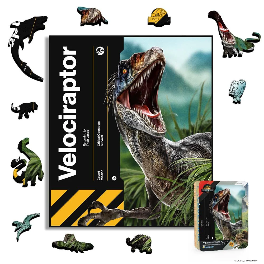 Velociraptor - Wooden Jigsaw Puzzle