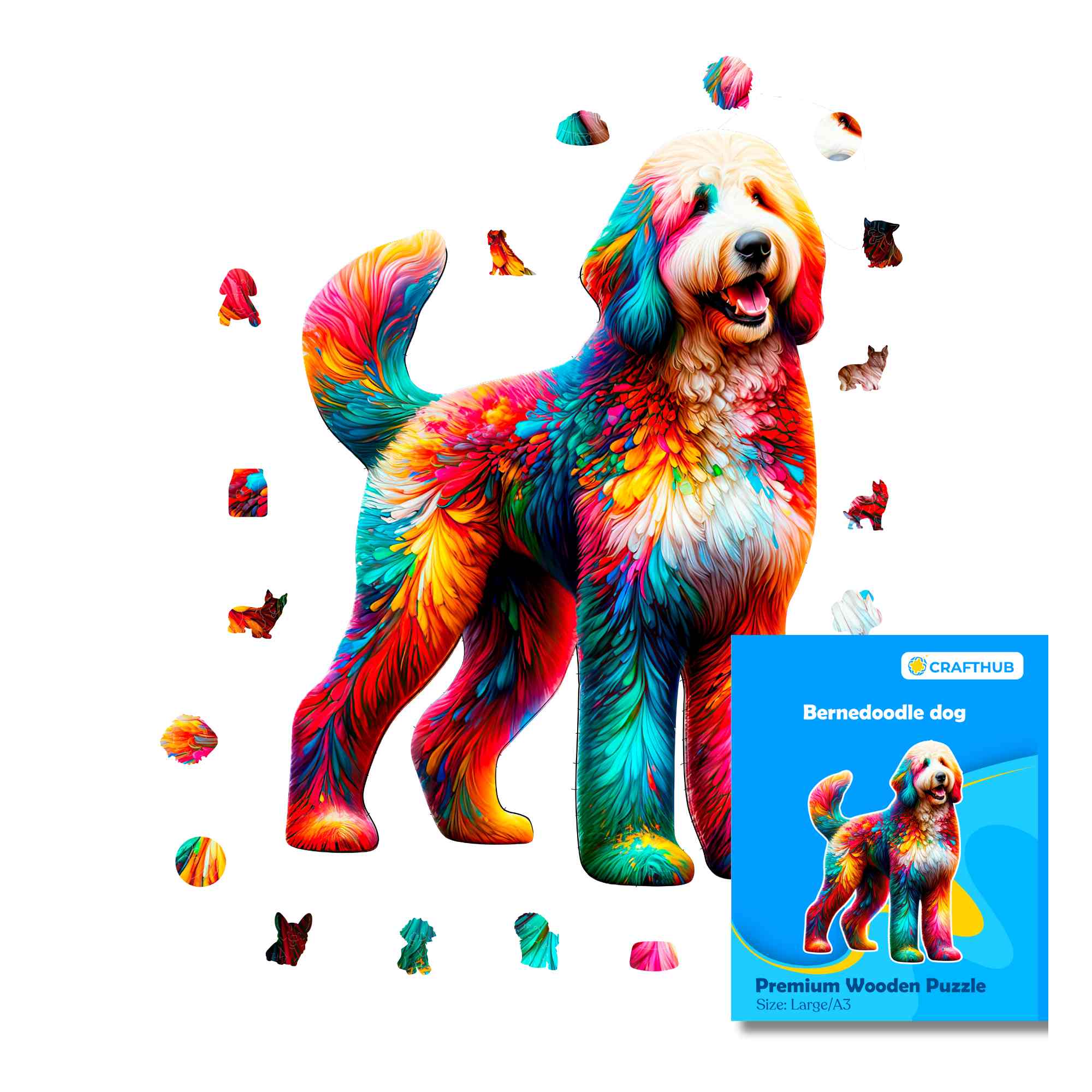 Bernedoodle Dog - Jigsaw Puzzle