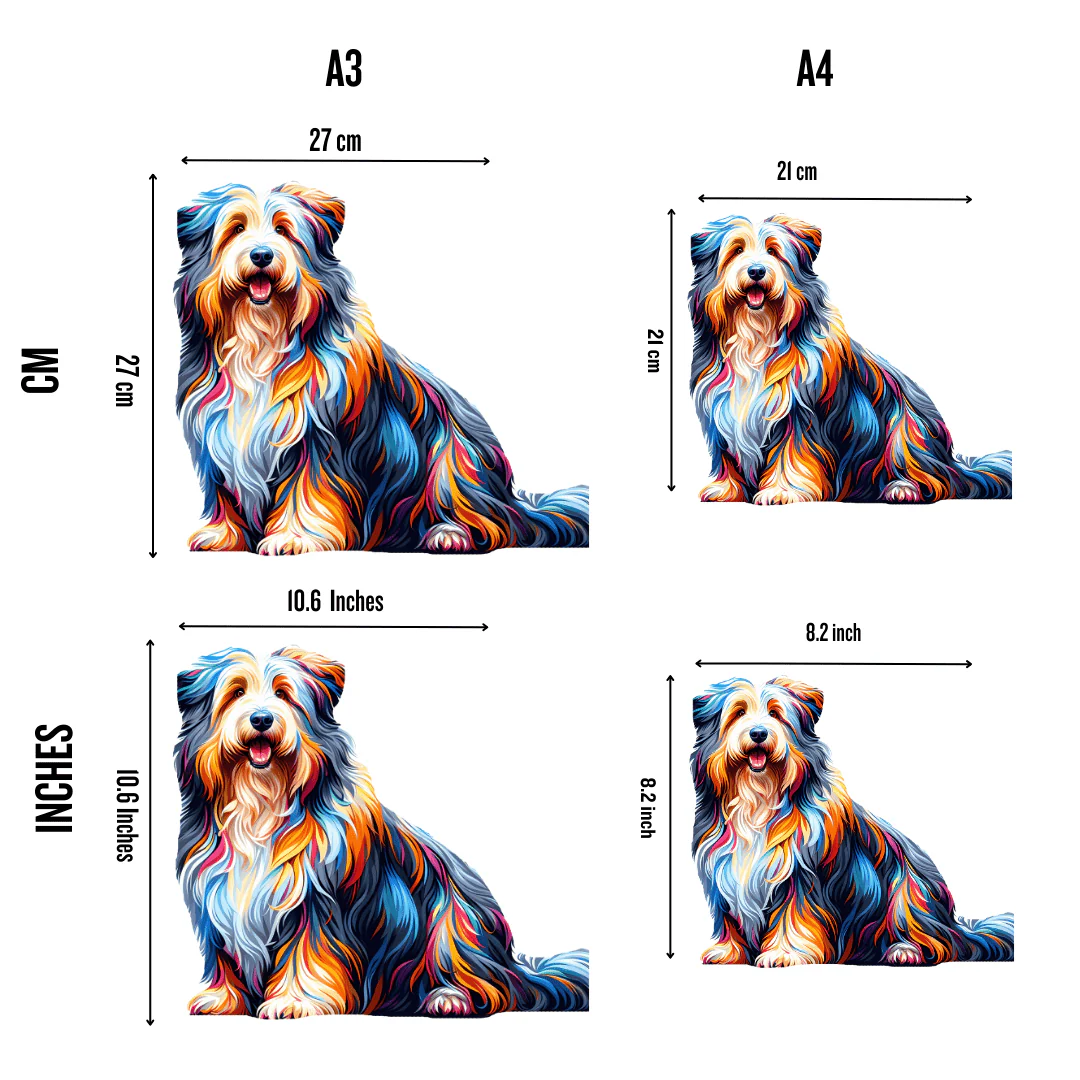 Bearded Collie Dog - Jigsaw Puzzle