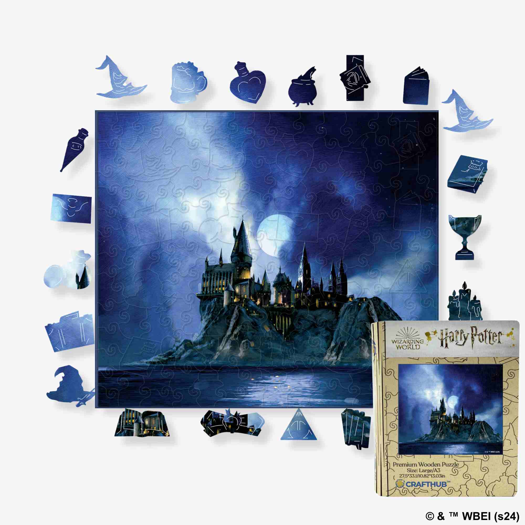 Harry Potter - Starry Hogwarts Castle Wooden Jigsaw Puzzle