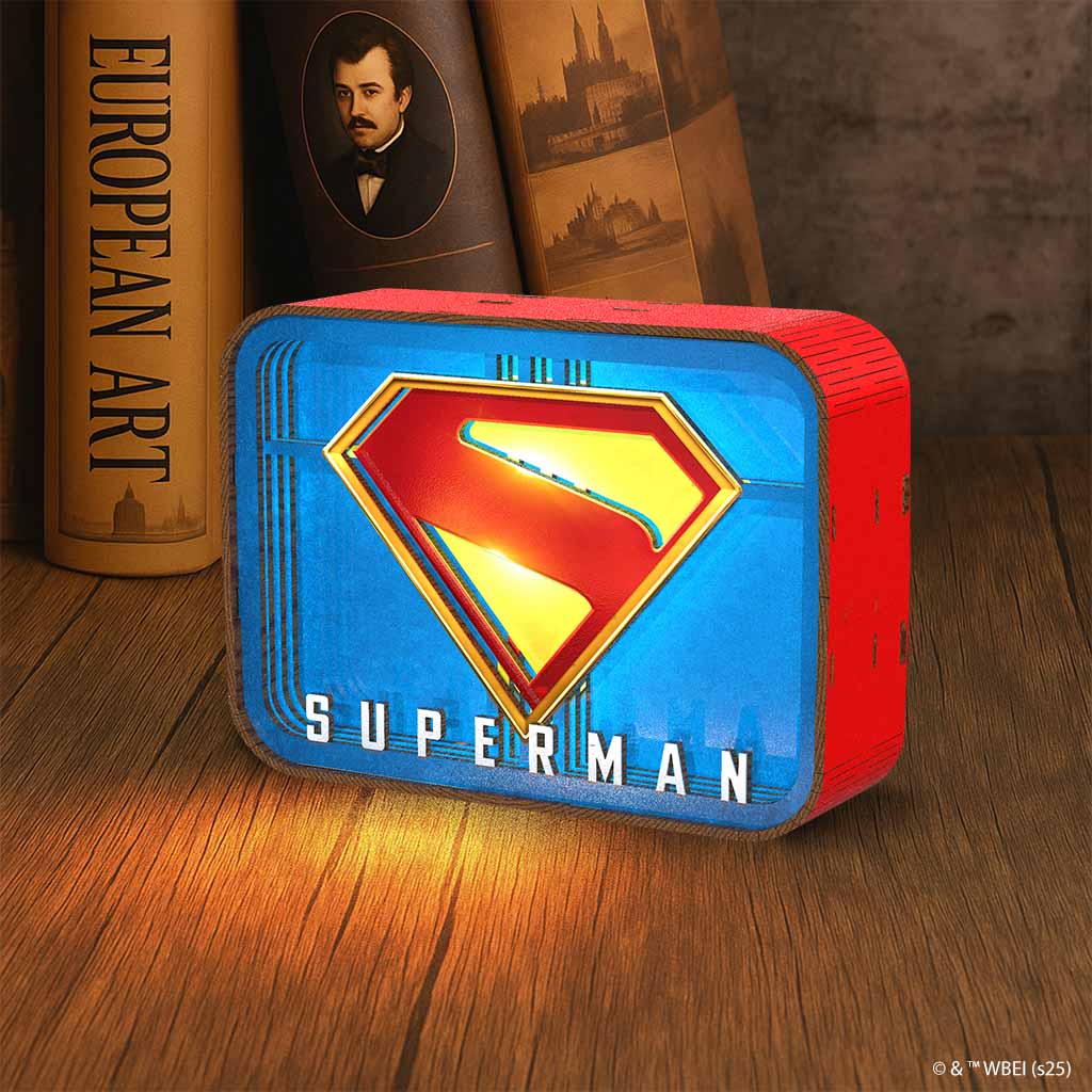 Superman Logo - 3D DIY Wooden Puzzle Night Lamp