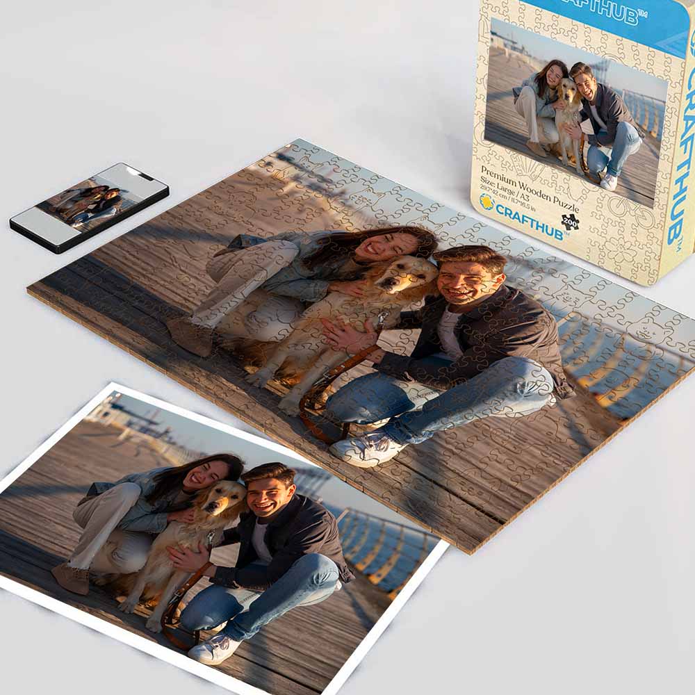 Personalized Wooden Jigsaw Puzzle – Dog Whimsies
