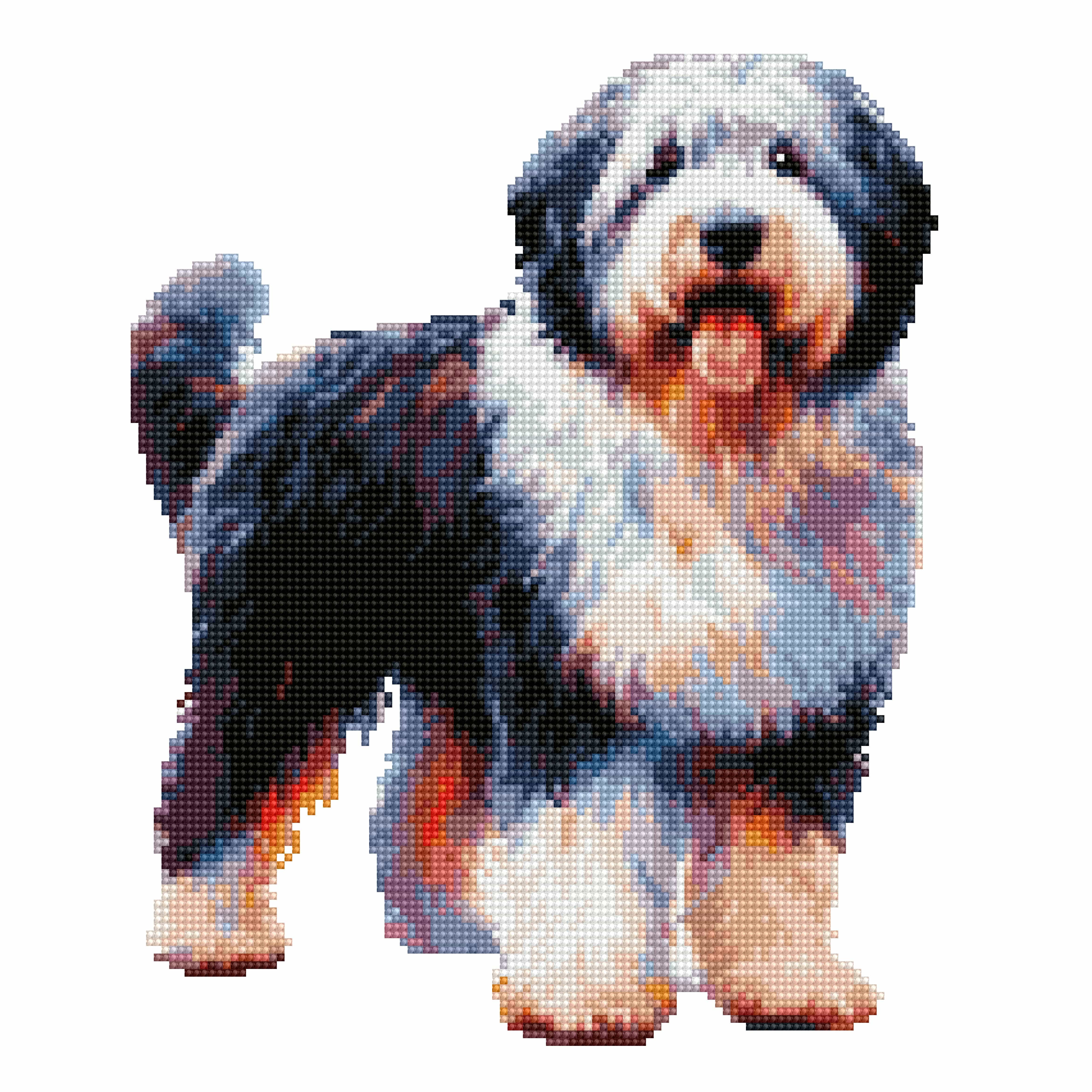 Old English Sheep Dog - Diamond Painting Kit