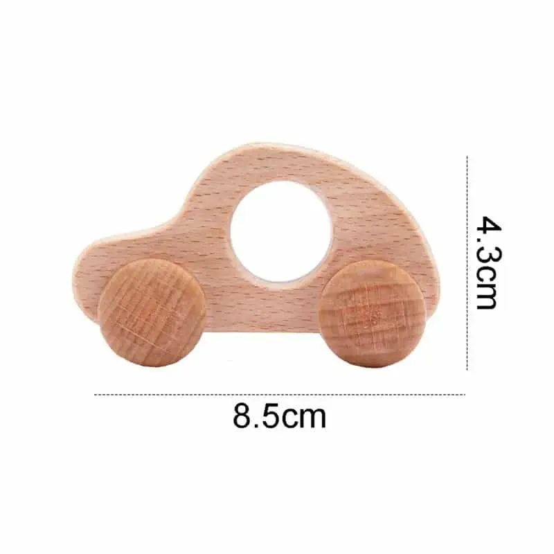 Wooden Teething Ring - Cars