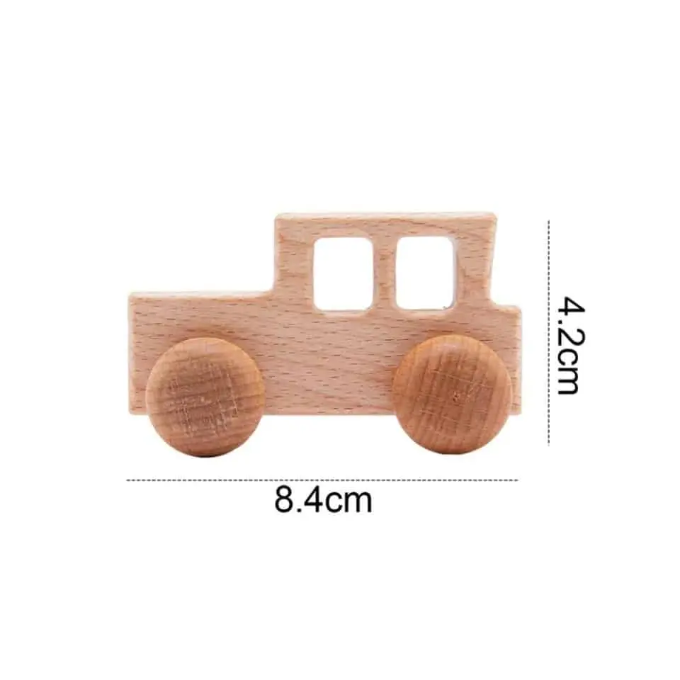 Wooden Teething Ring - Cars