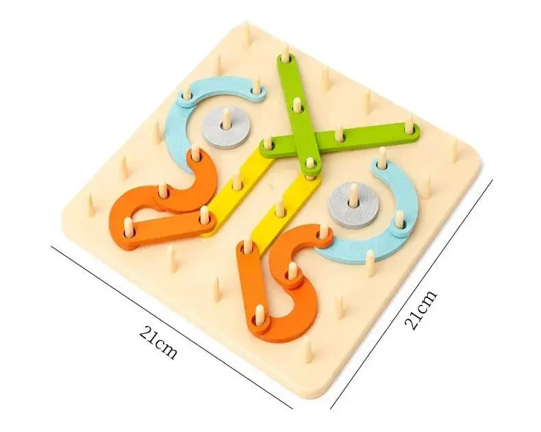 Montessori construction game with variable shapes - Image to copy