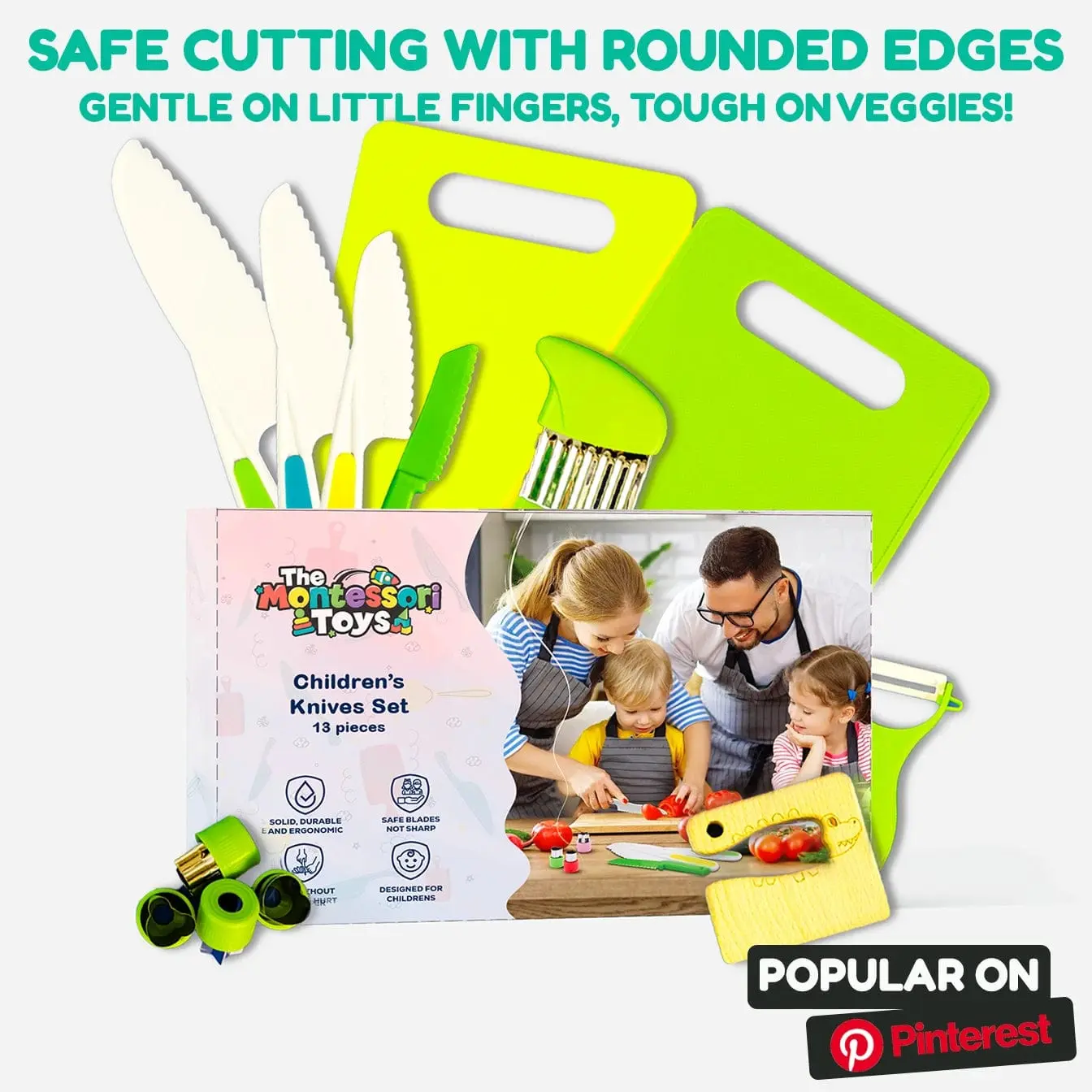 Montessori Kitchen Set for Kids (13 pcs) Make Cooking Fun, Safe & Easy!