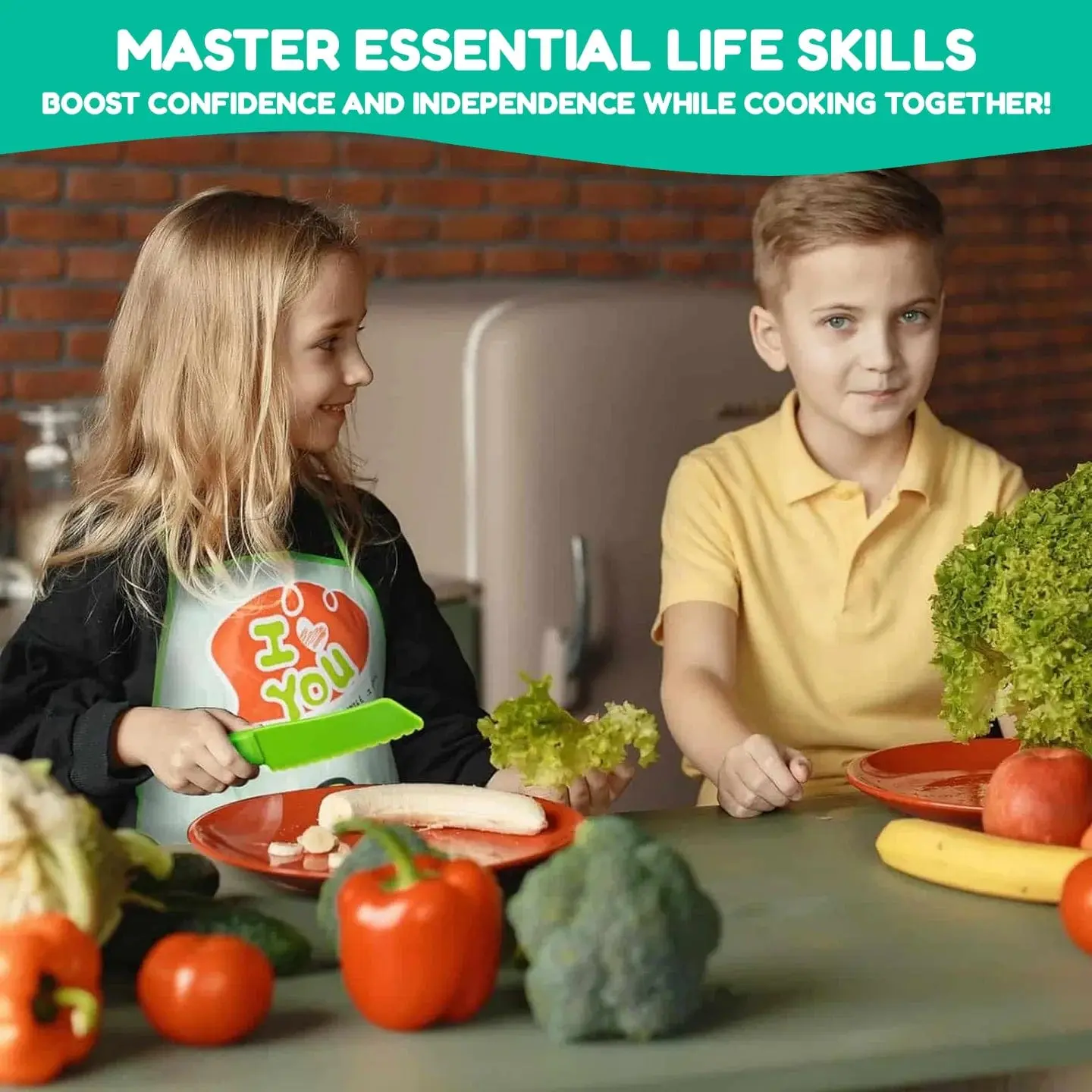 Montessori Kitchen Set for Kids (13 pcs) Make Cooking Fun, Safe & Easy!