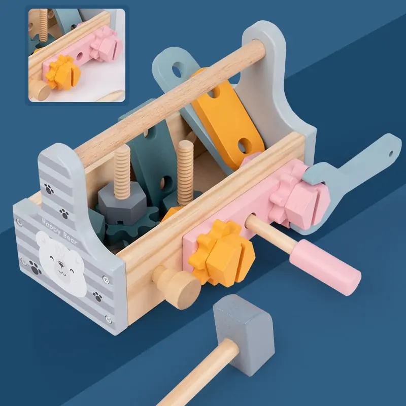 Montessori wooden toolbox