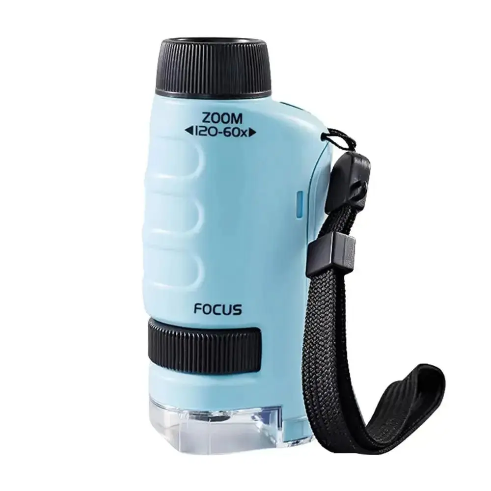 Pocket Microscope for Kids - Portable - Magnifies up to 120x