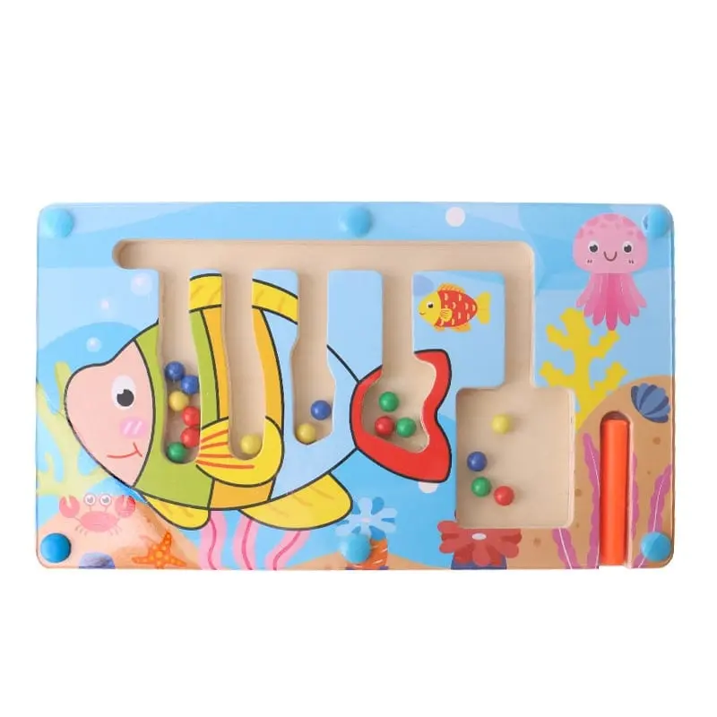 Wooden Magnetic Maze - Montessori Puzzle