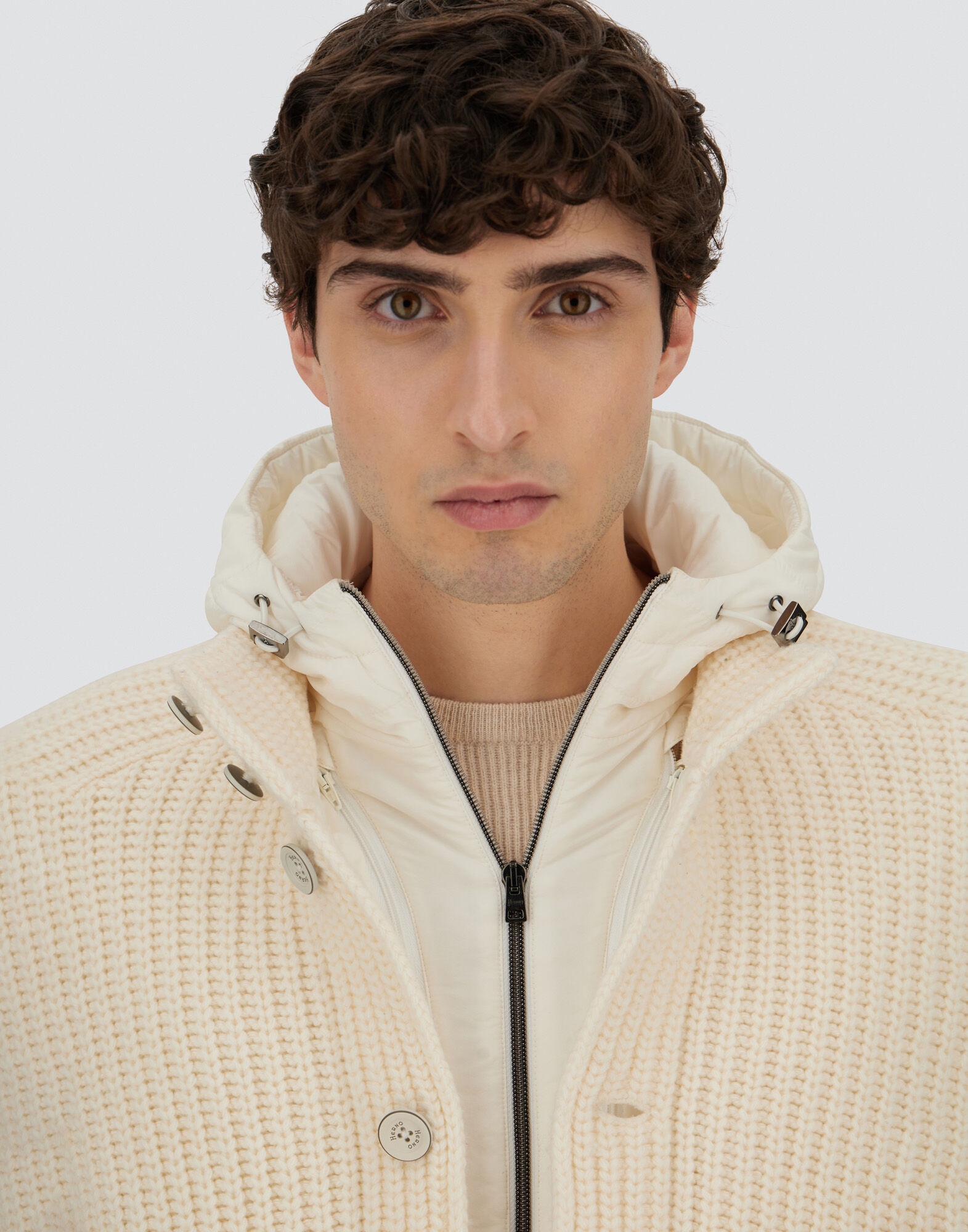 CARDIGAN IN COB STITCH WOOL