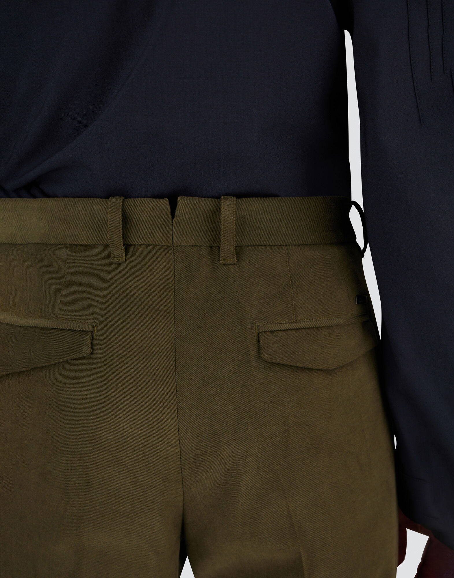 TROUSERS IN STRETCH COTTON VELVET