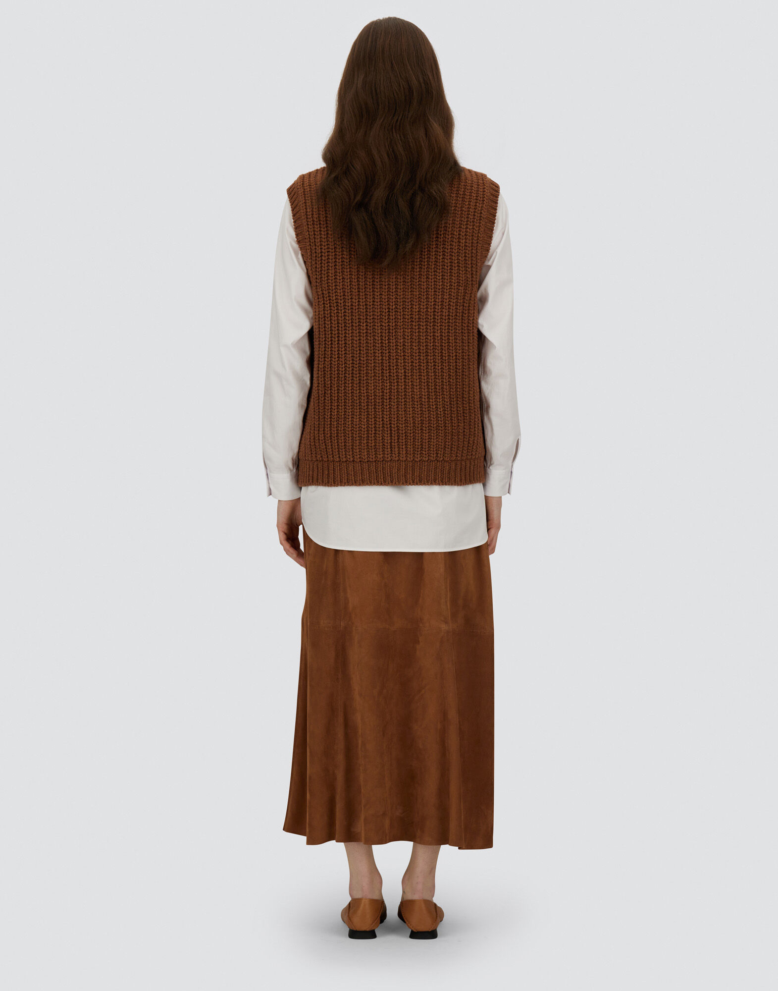 VEST IN COB STITCH WOOL