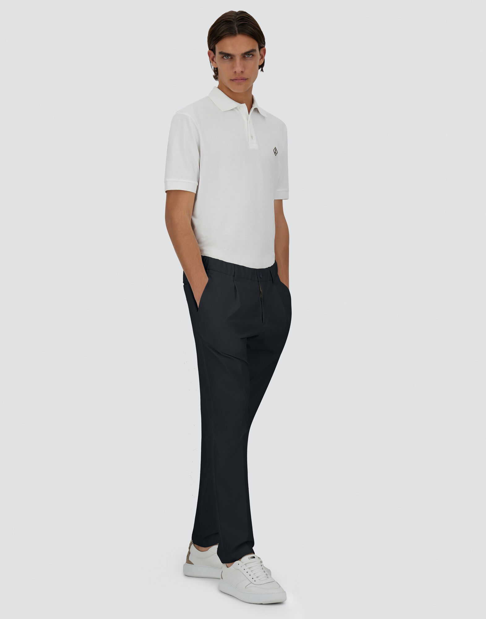 COTTON FEEL TROUSERS WITH DRAWSTRING