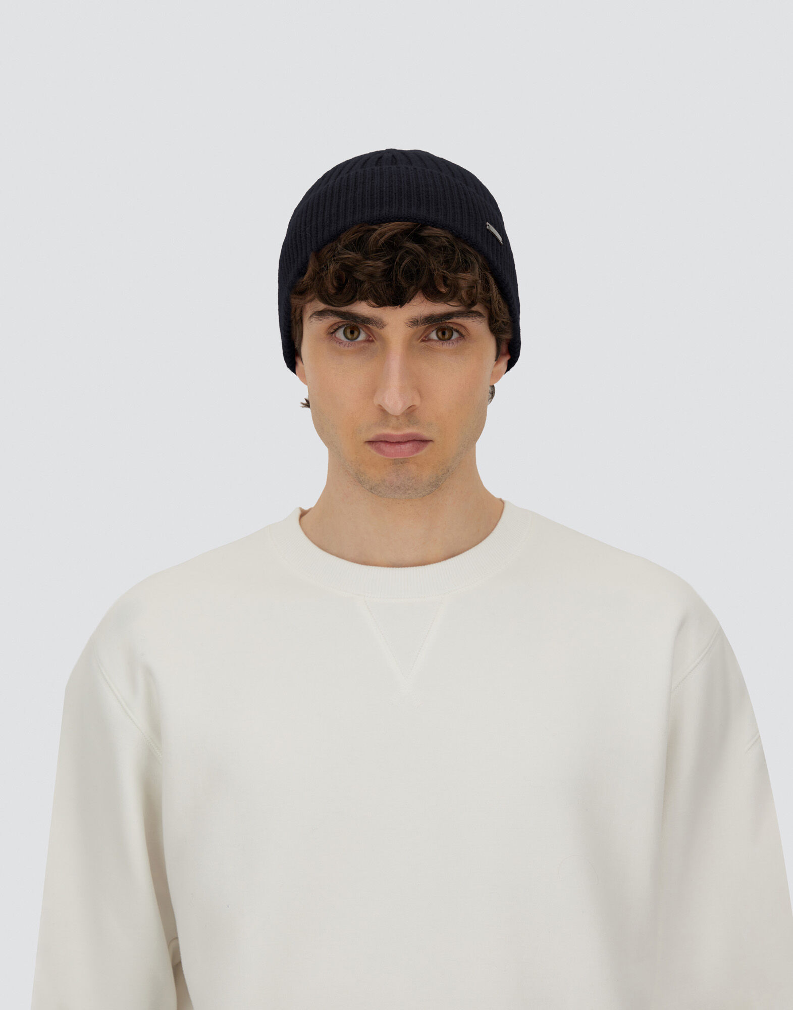 BEANIE IN DOUBLE RIB WOOL
