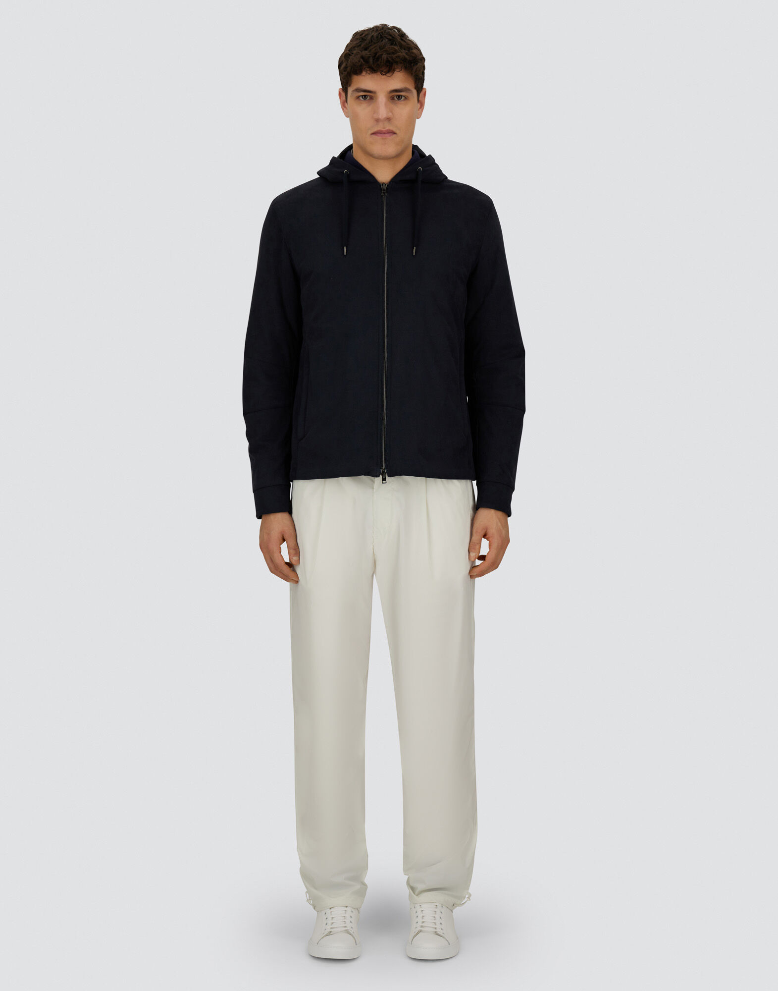 RESORT JACKET IN MELANGE SUEDE EFFECT & ECOAGE
