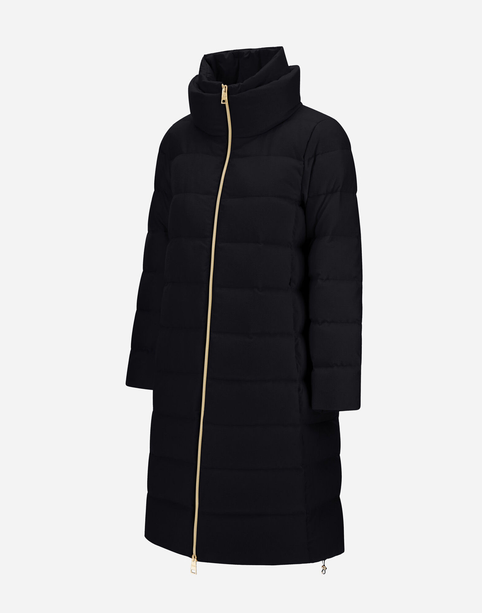 LONG JACKET IN CASHMERE, SILK AND SATIN