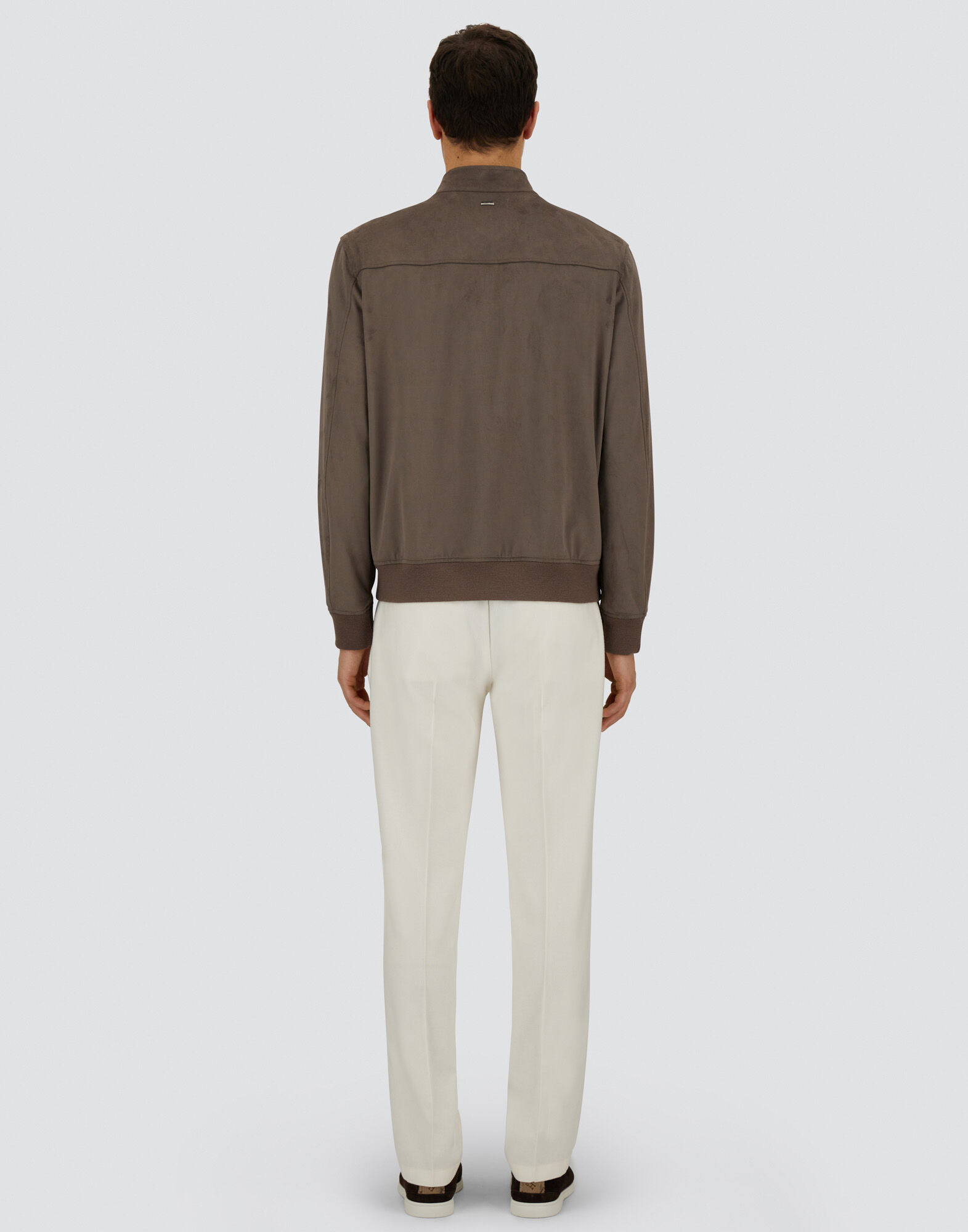 RESORT BOMBER JACKET IN ALTERNATIVE SUEDE
