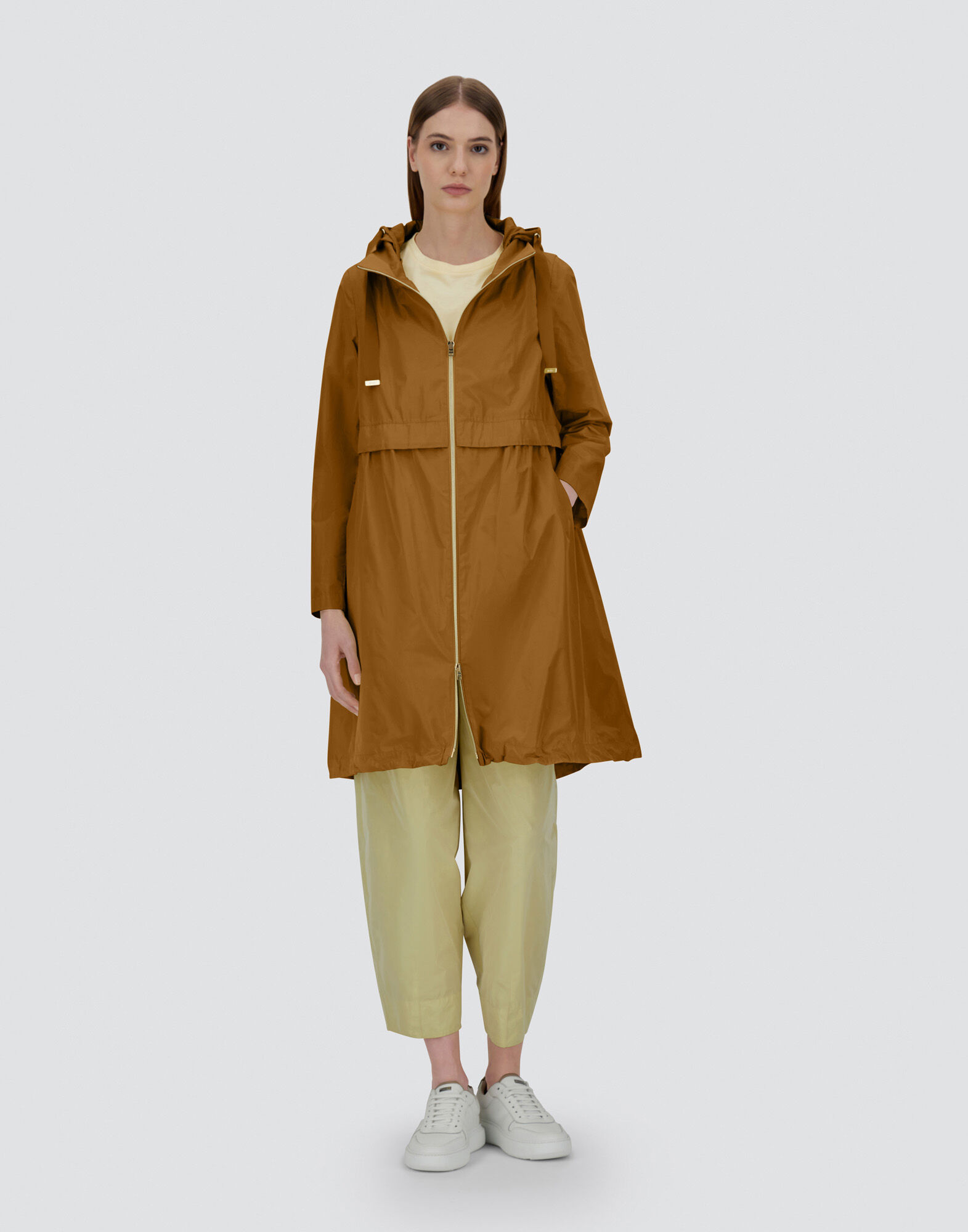 NEW TECHNO TAFFETA LONG PARKA