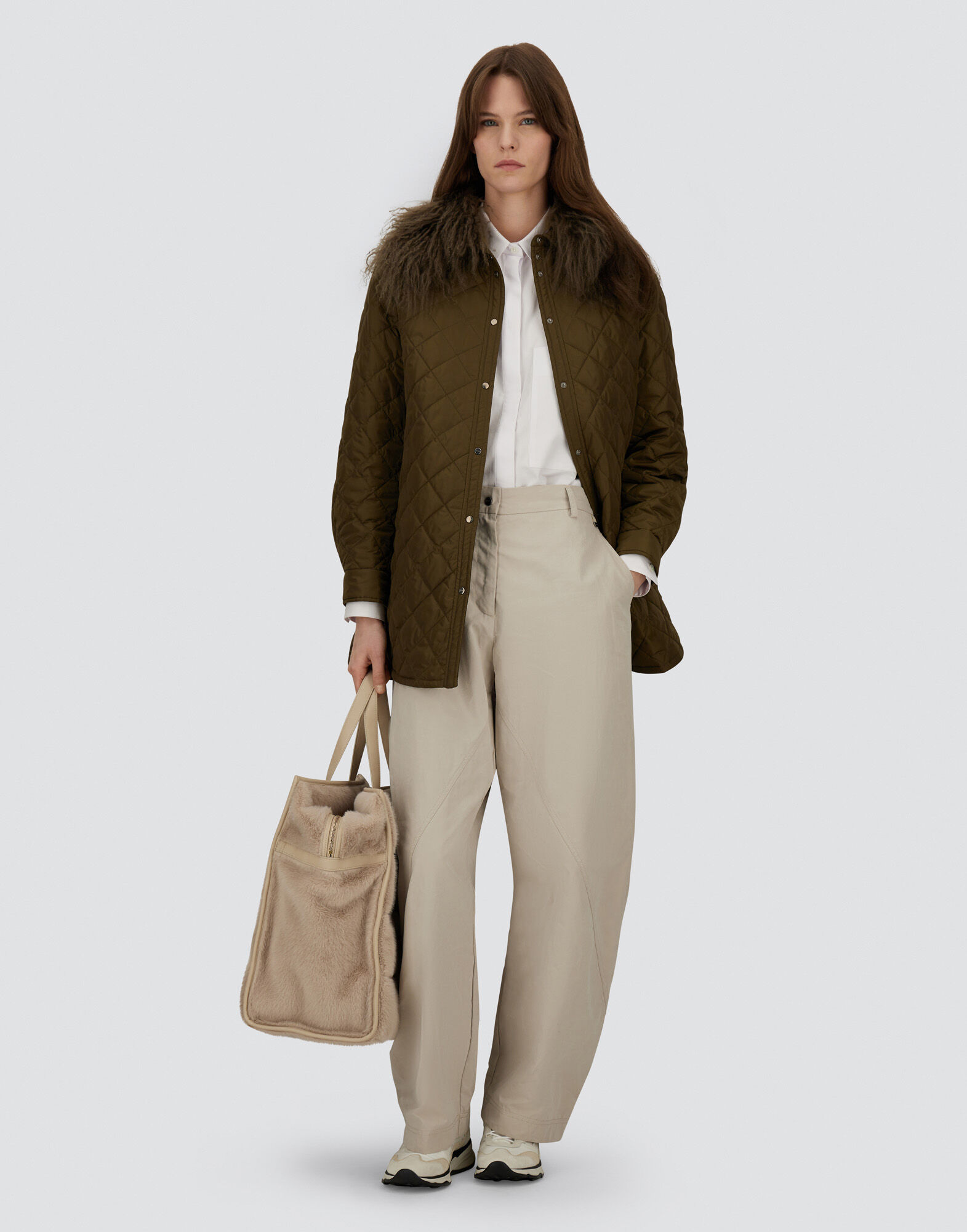 TROUSERS IN WAXED TECH COTTON