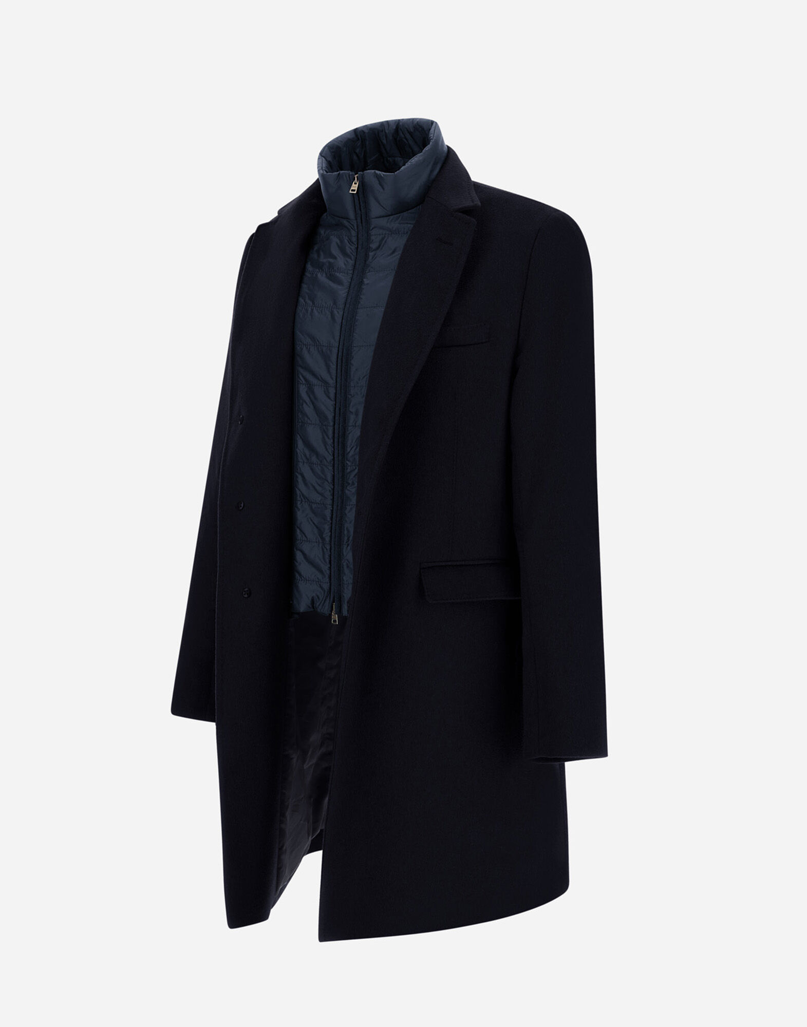 COAT IN PURE CASHMERE AND LINEN VELVET