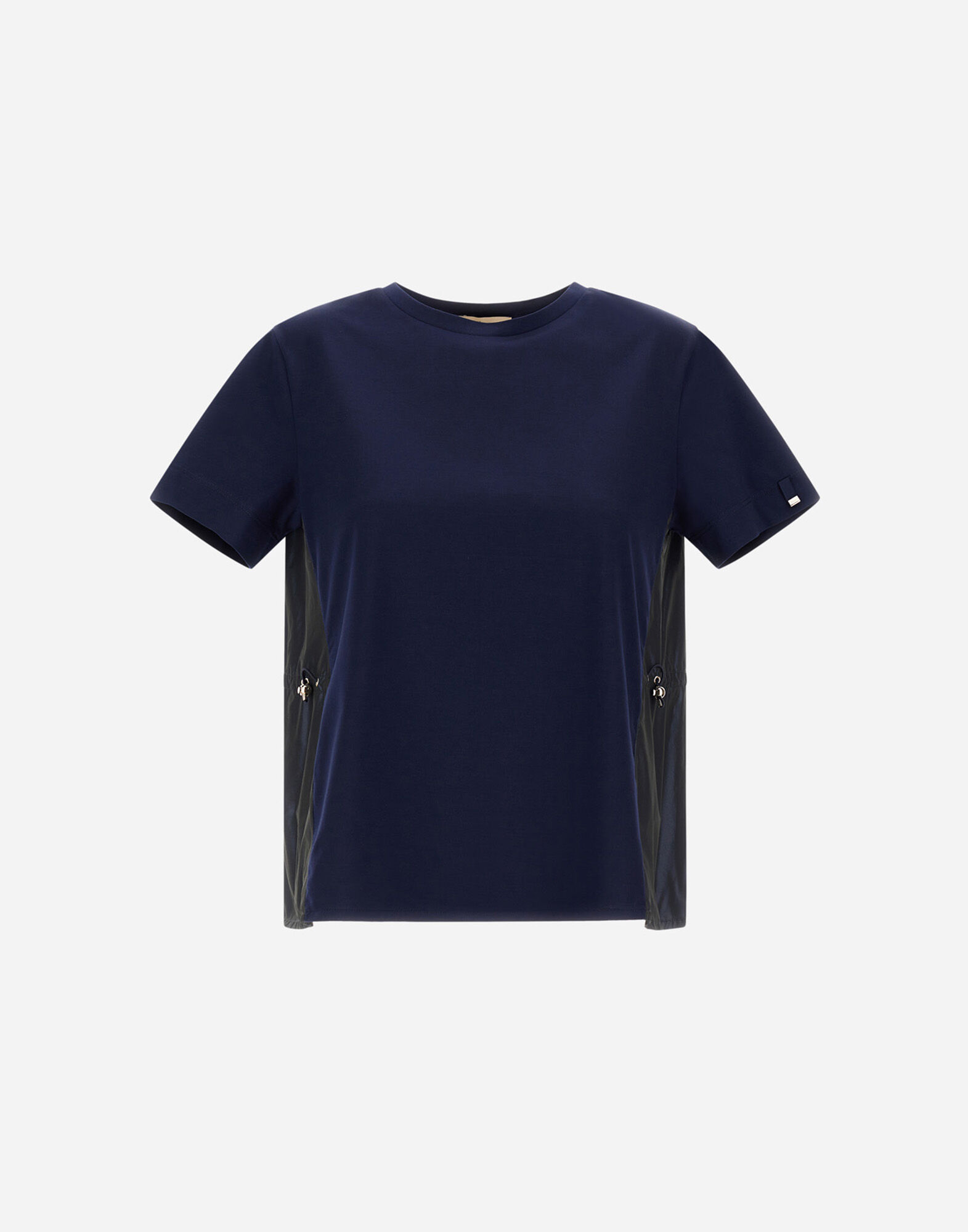 T-SHIRT IN CHIC COTTON JERSEY AND NEW TECHNO TAFFETA
