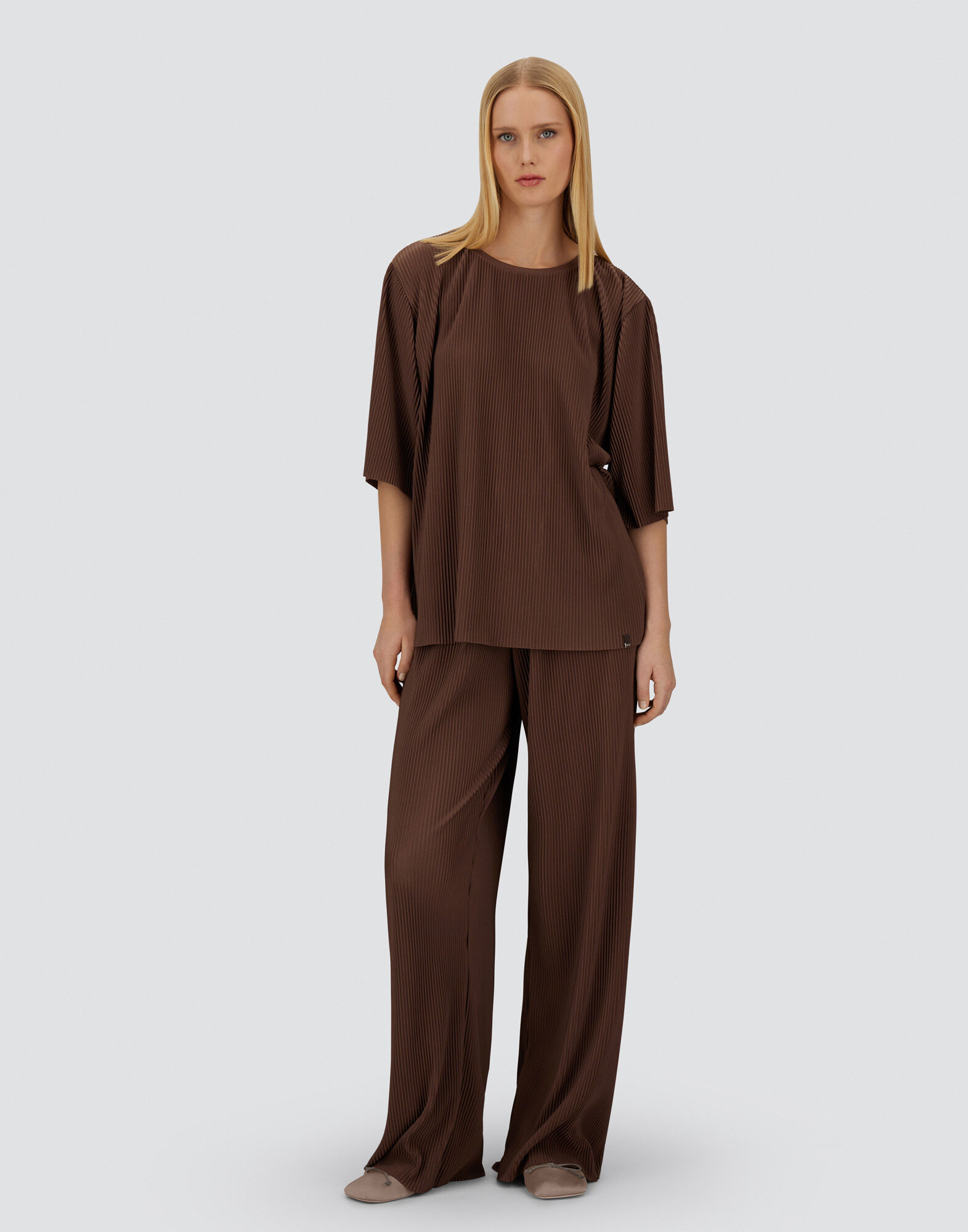 RESORT T-SHIRT IN PLEATED JERSEY