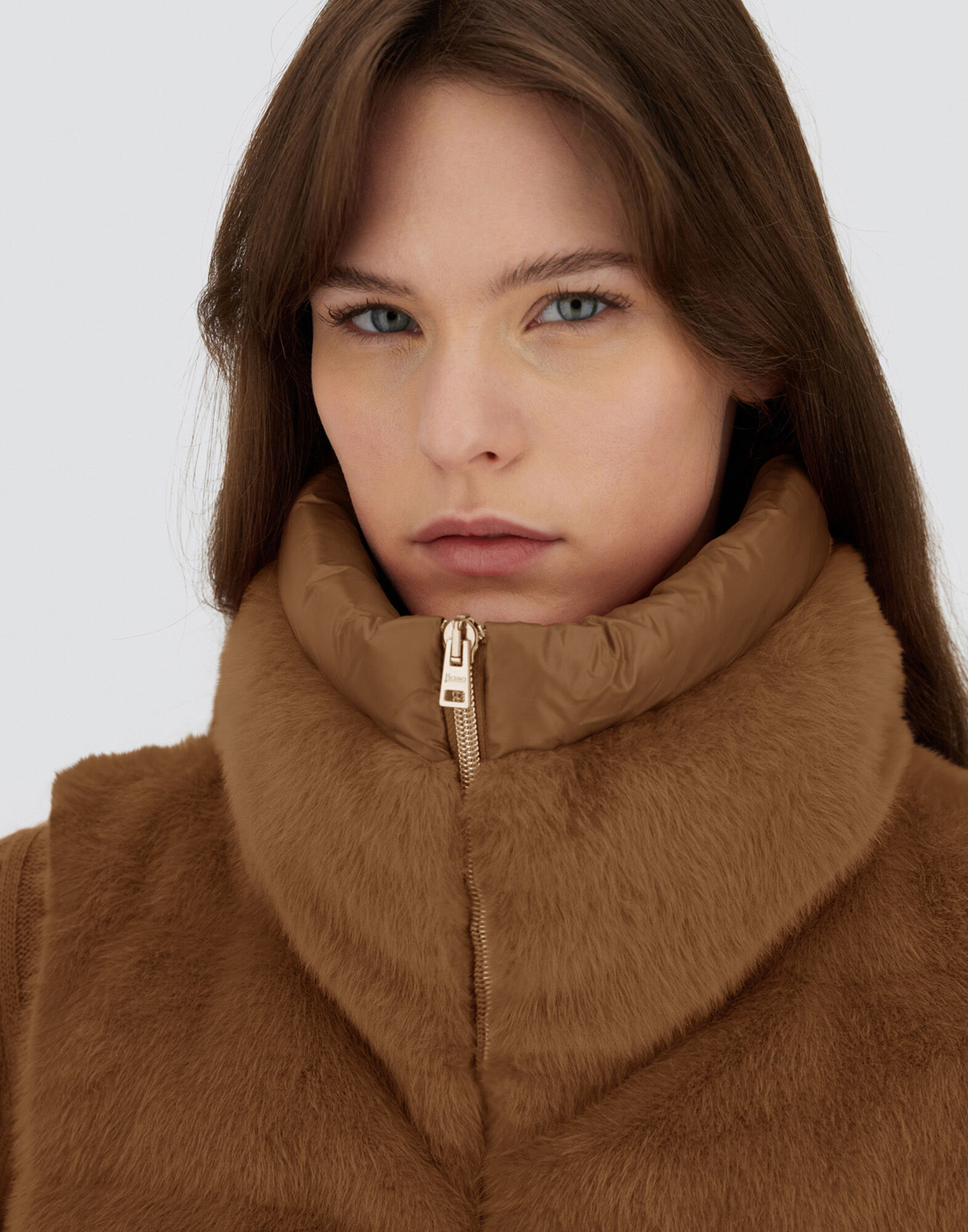 VEST IN LADY ALTERNATIVE FUR AND NYLON ULTRALIGHT