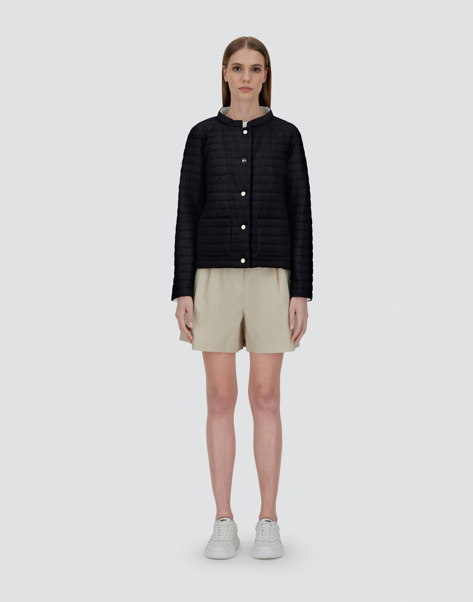 REVERSIBLE JACKET IN ECOAGE AND NYLON ULTRALIGHT