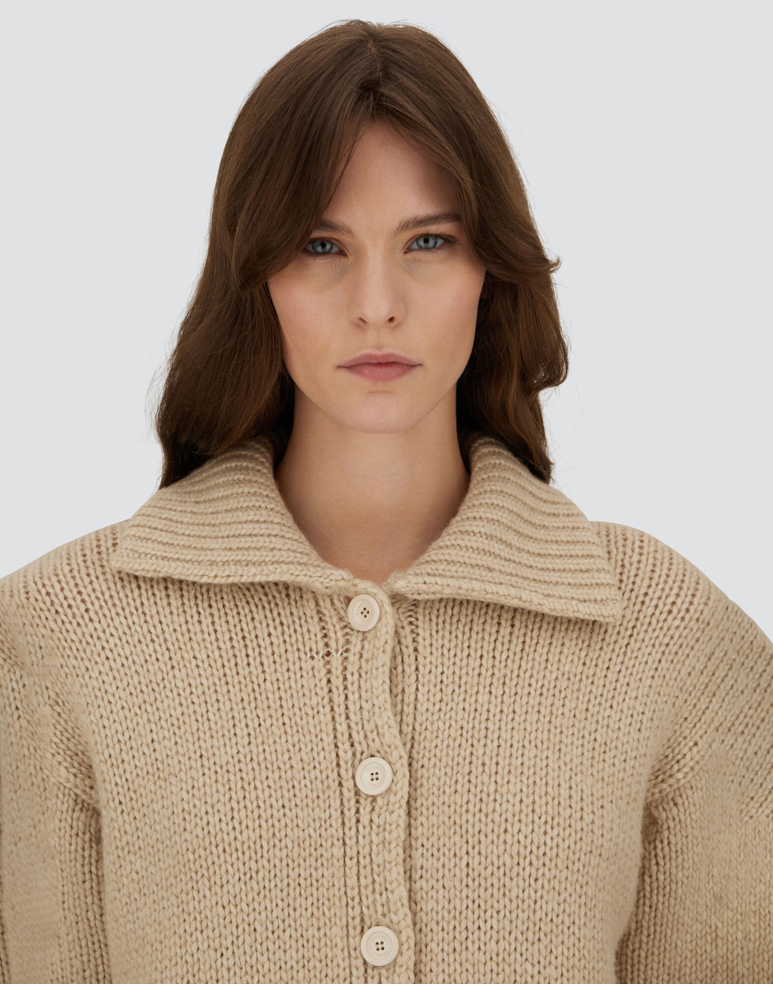 CARDIGAN IN BLOWN ALPACA WOOL