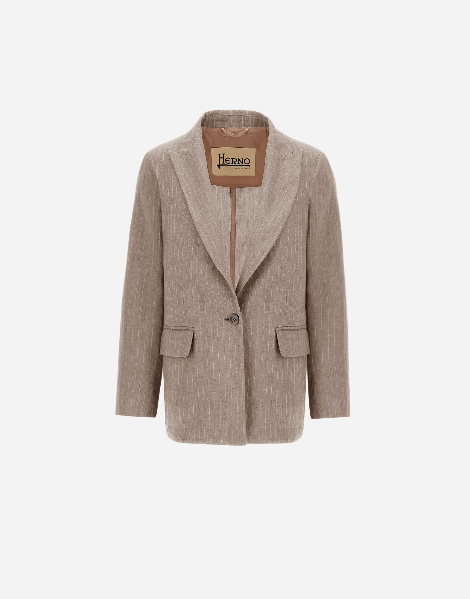 BLAZER IN LINEN?PINSTRIPE
